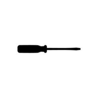 Minus or Negative Screwdriver Silhouette, can use for Art Illustration, Logo Gram, Pictogram, Website, Apps, or Graphic Design Element. Vector Illustration