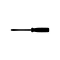 Minus or Negative Screwdriver Silhouette, can use for Art Illustration, Logo Gram, Pictogram, Website, Apps, or Graphic Design Element. Vector Illustration