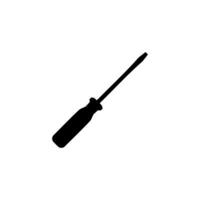 Minus or Negative Screwdriver Silhouette, can use for Art Illustration, Logo Gram, Pictogram, Website, Apps, or Graphic Design Element. Vector Illustration