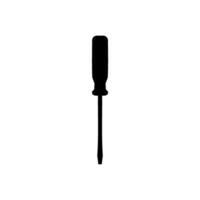 Minus or Negative Screwdriver Silhouette, can use for Art Illustration, Logo Gram, Pictogram, Website, Apps, or Graphic Design Element. Vector Illustration