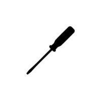 Minus or Negative Screwdriver Silhouette, can use for Art Illustration, Logo Gram, Pictogram, Website, Apps, or Graphic Design Element. Vector Illustration