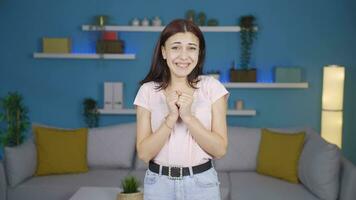 Excited young woman. video