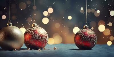tradicional alegre Navidad antecedentes decoración. ai generado foto