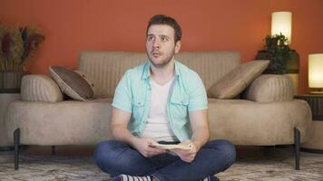 The cowardly man who thinks he hears a voice while reading a book. video