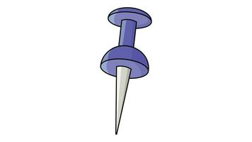 Animation forms a nail pin icon video
