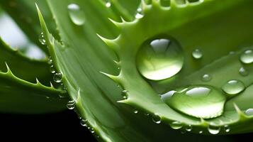 Visualizing the presentation of the plant Aloe Vera. Generative AI photo