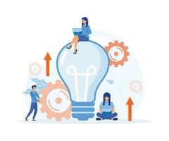 Idea Start up,  business Development process and Innovation product, flat vector modern illustration