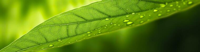 Green leaf nature background. AI Generated photo