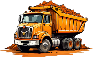 cumulo di rifiuti camion png clipart ai generativo