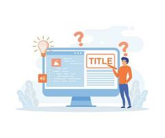Blog promotion guidance, How to attract the audience to your blog. social media marketing. flat vector modern illustration