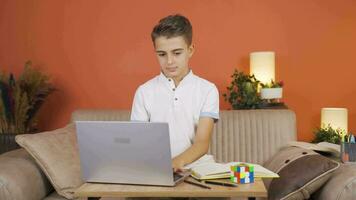 Books and boy student. video