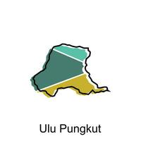 Map City of Ulu Pungkut illustration design, World Map International vector template with outline graphic sketch style isolated on white background