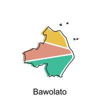 Map City of Bawolato illustration design, World Map International vector template with outline graphic sketch style isolated on white background