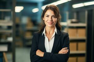 Portrait of beautiful business woman photo