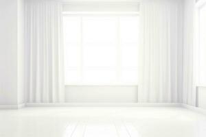 Empty white room with shadow. photo