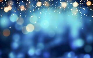 Blue bokeh background photo