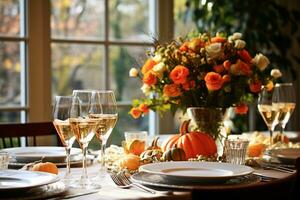Thanksgiving table setting photo