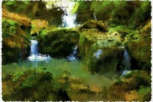 Abstract Impressionism Nature Digital Painting photo