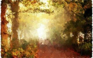 Abstract Impressionism Nature Digital Painting photo