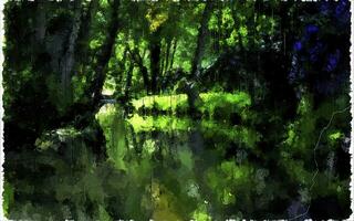 Abstract Impressionism Nature Digital Painting photo