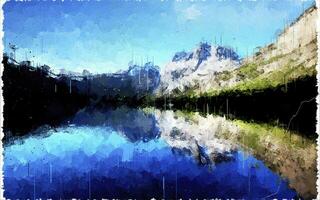 Abstract Impressionism Nature Digital Painting photo