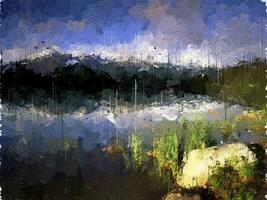 Abstract Impressionism Nature Digital Painting photo