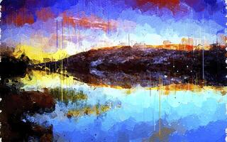 Abstract Impressionism Nature Digital Painting photo