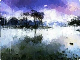 Abstract Impressionism Nature Digital Painting photo