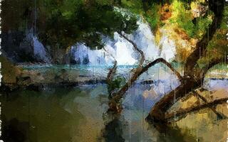 Abstract Impressionism Nature Digital Painting photo