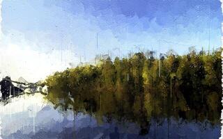 Abstract Impressionism Nature Digital Painting photo