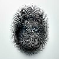 Hand fingerprints on a white background - AI generated image photo