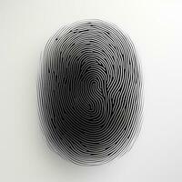 Hand fingerprints on a white background - AI generated image photo
