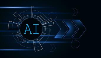 Artificial Intelligence ,AI chipset on circuit board, futuristic Technology Concept vector