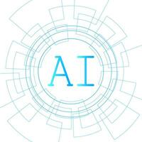 Artificial Intelligence ,AI chipset on circuit board, futuristic Technology Concept vector