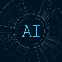 Artificial Intelligence ,AI chipset on circuit board, futuristic Technology Concept vector