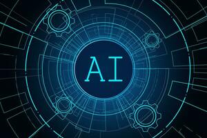 Artificial Intelligence ,AI chipset on circuit board, futuristic Technology Concept vector