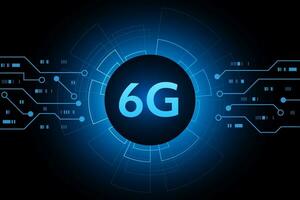 concept of technology 6G mobile network , New generation telecommunication , high-speed mobile Internet, vector