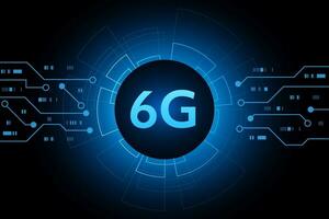 concept of technology 6G mobile network , New generation telecommunication , high-speed mobile Internet, vector