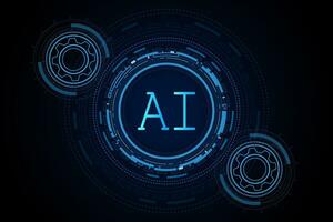 Artificial Intelligence ,AI chipset on circuit board, futuristic Technology Concept vector