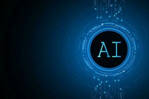 Artificial Intelligence ,AI chipset on circuit board, futuristic Technology Concept vector