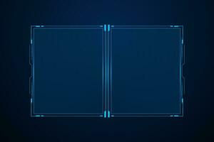 Sci fi futuristic user interface, HUD template frame design, Technology abstract background vector