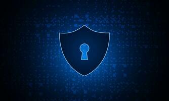 Cyber security technology concept , Shield With Keyhole icon  , personal data vector