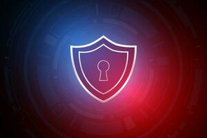 Cyber security technology concept , Shield With Keyhole icon  , personal data vector