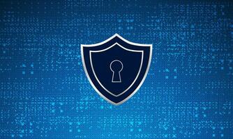 Cyber security technology concept , Shield With Keyhole icon  , personal data vector