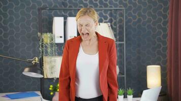 Woman exploding with anger. video