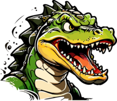 alligator logo mascotte conception ai génératif png