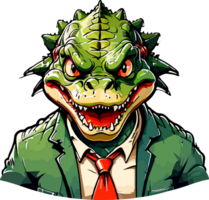 alligator PNG mascotte ontwerp ai generatief