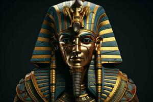 poderoso egipcio Rey cabeza. generar ai foto