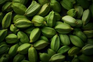 Earthy Dry green cardamom. Generate Ai photo