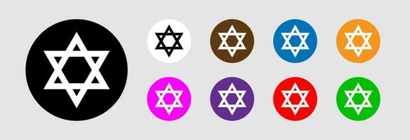 Star of David icon. vector